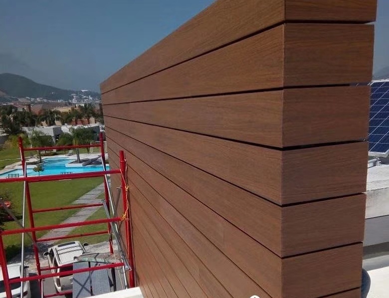 Façade application of wood-plastic composite materials